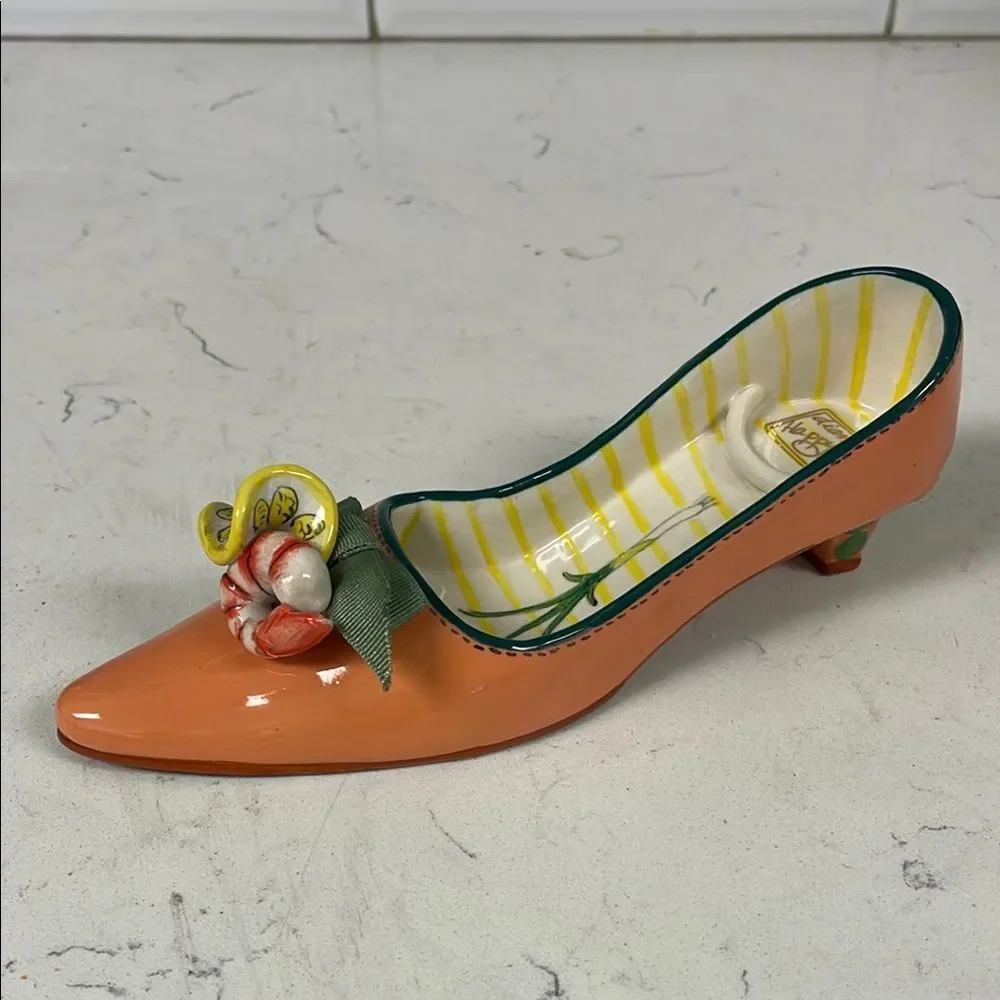 Diane's Happy Toes Diane Artware Candle Holder 2004 Shrimp Scampi Shoe Figurine